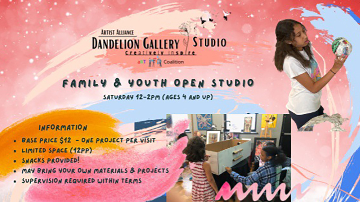 Family and Youth Open Studio at Dandelion Art Gallery